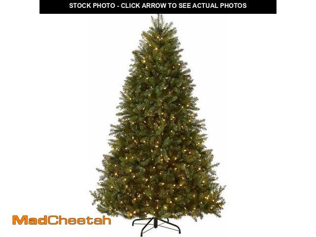 Lot 74-13073083 - National Tree Company 7.5 ft Pre-Lit Dunhill Fir Artificial Christmas Tree, 700 LED Lights, 2,514 Ti...