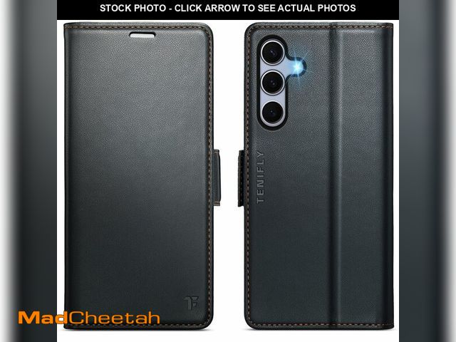 Lot 74-14432595 - Tenifly for Samsung Galaxy S25 FE Case Wallet with Card Holder Black - UNUSED