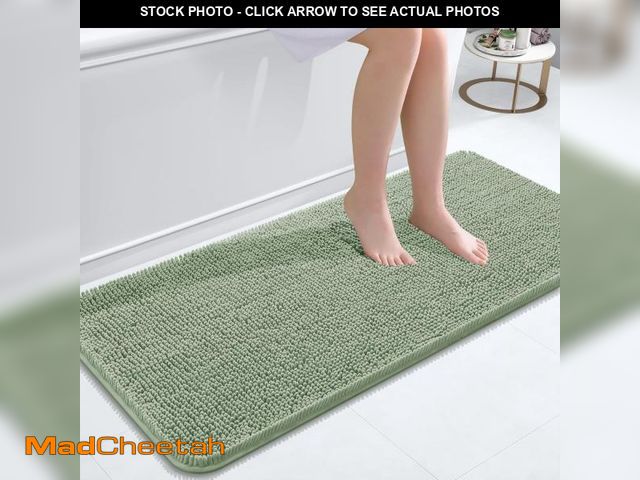Lot 74-12330057 - OLANLY Bathroom Rugs 47x20, Extra Soft Absorbent Chenille Bath Rugs, Rubber Backing Quick Dry, Machi...