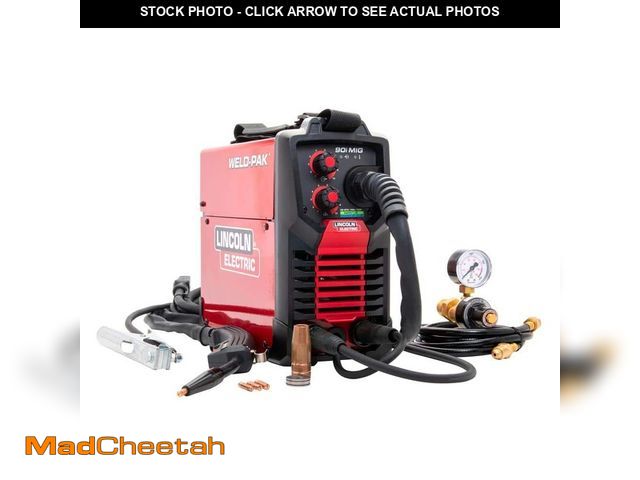 Lot 74-12804502 - Lincoln Electric WELD-PAK 90i MIG and Flux-Cored Wire Feeder Welder with Gas Regulator - UNUSED