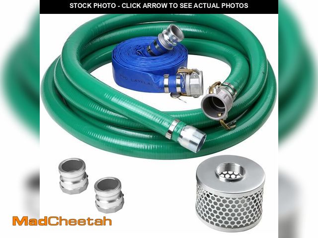 Lot 74-13926951 - Discharge Hose Pump Kit Includes 2" x 50' Blue PVCBackwash Hose &amp; 2"x20' Green PVC Suction Hose,...
