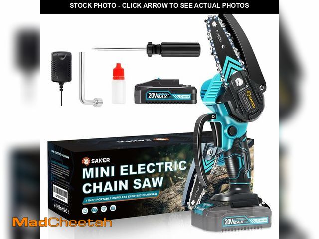 Lot 74-13548021 - Saker Mini Chainsaw,Portable Electric Chainsaws Cordless,Handheld Chain Saw Pruning Shears Chain Saw...