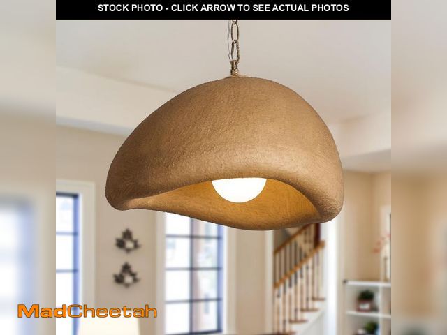 Lot 74-12539181 - Yiludingsheng Rustic Light Fixture Pendant Lights Kitchen Island Wabi Sabi 15.7in Dining Room Lighti...