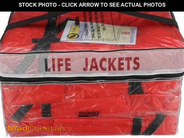 Lot 74-12400104 - Seachoice Life Vest, Type II Personal Flotation Device, Orange, Adult, 4-Pack w/ Bag - UNUSED