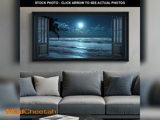 MadCheetah.com - Lot 74-13356413 - Framed Window Beach Wall Art, Large ...