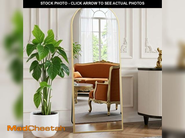 Lot 74-12800654 - EDX Arched Full Length Mirror 64"x21" Full Body Mirror Rectangle Free Standing Wall Mounted Leaning ...