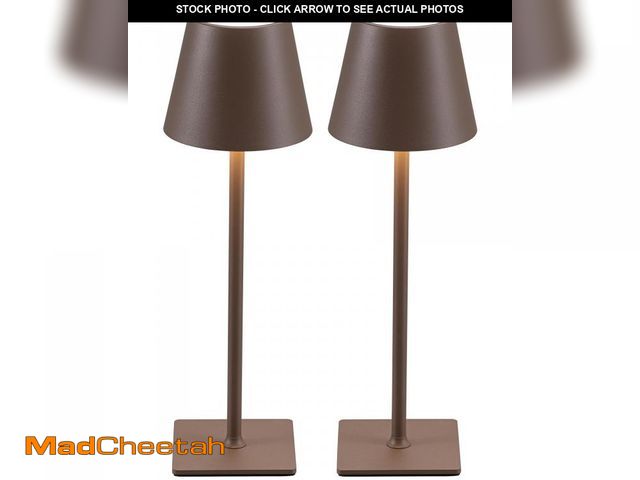 Lot 74-12308684 - KDG 2 Pack Cordless Table Lamp,Portable LED Desk Lamp, 4000mAh Battery Operated, 3 Color Stepless Di...