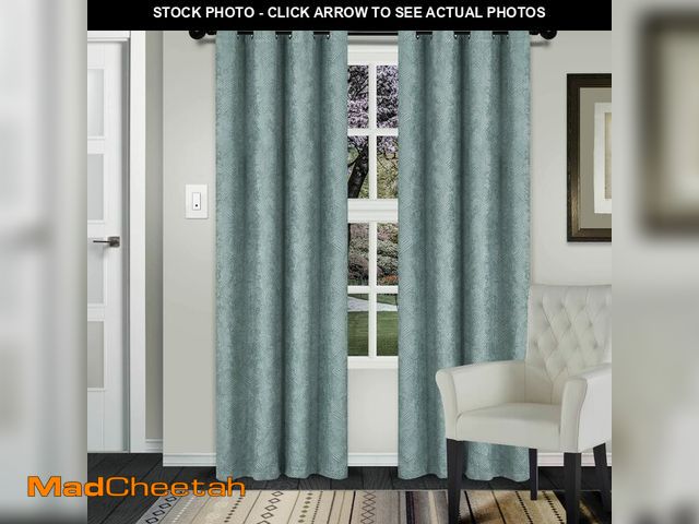 Lot 74-14213935 - Superior Wave Room Darkening Blackout Curtains, Sun Blocking Window Accents For Living Room, Bedroom...