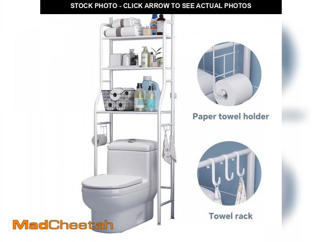 Lot 74-12480711 - HioHa over the Toilet Storage Rack, 3-Tier Bathroom Shelf Organizer, Space Saver Corner Stand for To...
