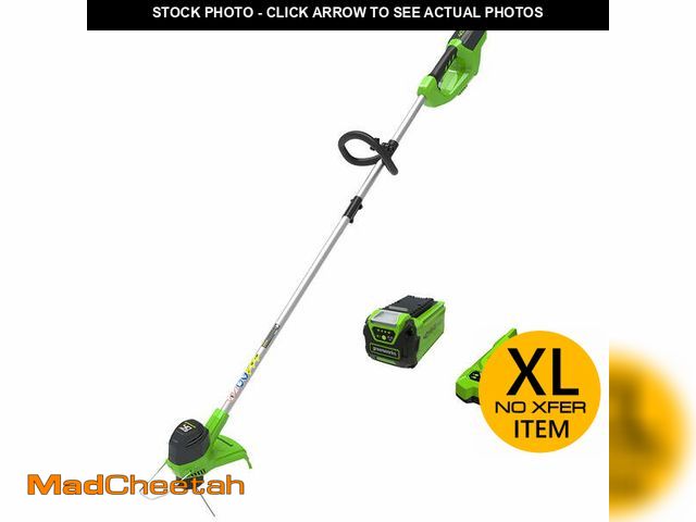 Lot 74-12764335 - Greenworks 40V 12" String Trimmer with 2.0 Ah Battery &amp; Charger 2101602 - USED