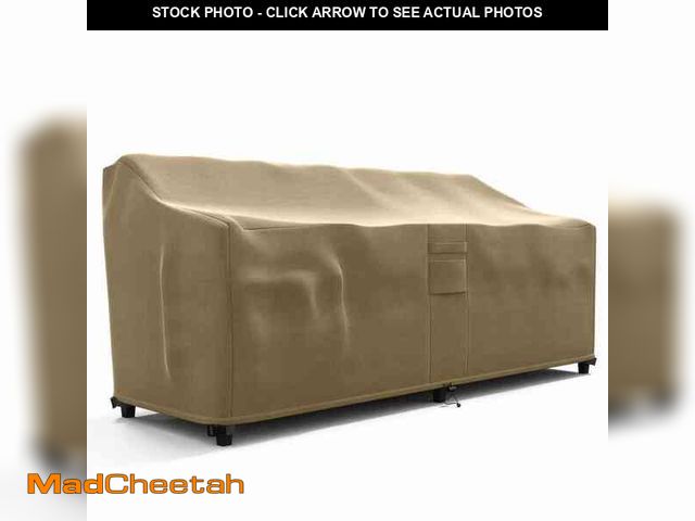 Lot 74-12584824 - KHOMO GEAR 58 in. W x 32.5 in. H x 31 in. D Small Brown Outdoor Sofa Patio Loveseat Furniture Cover ...