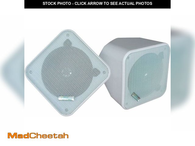 Lot 74-14283074 - Pyle Home PDWP5WT - 5 Inchs Weatherproof Indoor/ Outdoor Full Range Two-Way Speaker Enclosures (Whit...