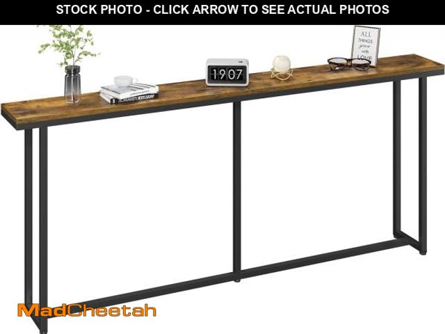 Lot 74-12399469 - Yaheetech Narrow Console Table with Sturdy Metal Frame, 71 Inch Extra Long Entryway Sofa Table for B...
