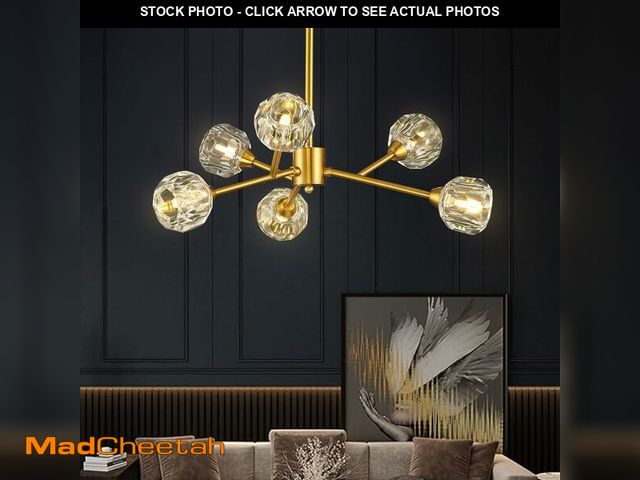 Lot 74-14215079 - Weesalife Sputnik Chandeliers for Dining Room Light Fixture Over Table, Modern Crystal Chandeliers, ...