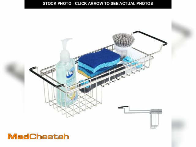Lot 74-14481887 - TreeLen Over The Kitchen Sink Caddy Sponge Holder Organizer Drying Rack Expandable for Sponge Brush ...