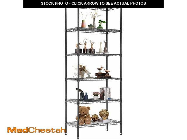 Lot 74-13382298 - FDW 6 Tier Wire Shelving Units Adjustable Metal Storage Rack 23L x 13W x 59H NSF Pantry Shelves Kitc...