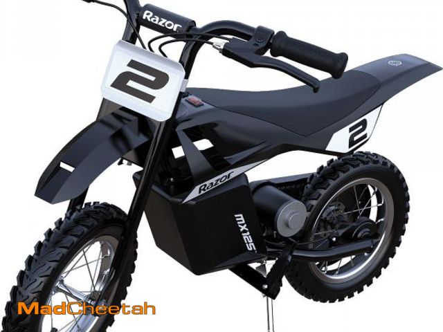 Lot 74-12423794 - Razor Dirt Rocket MX125 Electric-Powered Dirt Bike - Black with Decal Included, for Child 5+ - UNUSE...