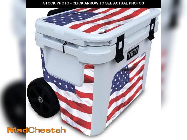 Lot 74-12138018 - Skin Compatible with Yeti Roadie 32 Wheeled Cooler - American Flag - Premium 3M Vinyl Protective Wra...