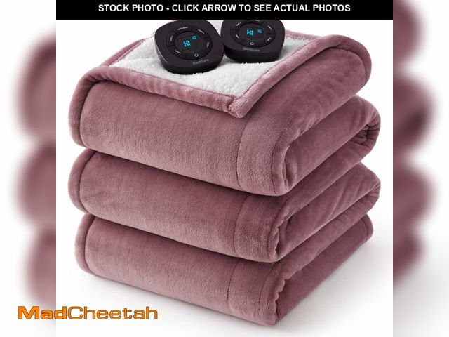 Lot 74-12958090 - Bedsure Electric Blanket Queen Size - Dual Control Heated Blanket Queen, Fast Heating with 10 Time S...