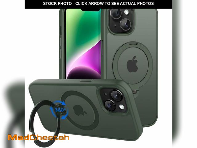 Lot 74-13541175 - CACOE Magnetic Case for iPhone 13/14 6.1 inch with 360 Rotatable Ring Stand, Compatible with MagSafe...