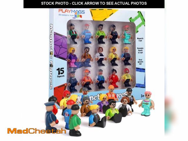 Lot 74-14151704 - Playmags Magnetic Figures Community Set of 15 Pieces - 2 Inches Play People Perfect for Magnetic Til...