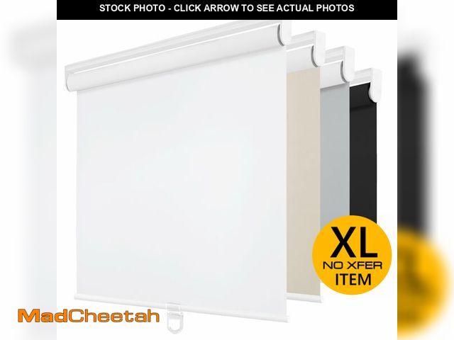 Lot 74-12786201 - ChrisDowa Cordless Blackout Roller Shades for Windows, Thermal Insulated UV Protection Pull Down Sha...