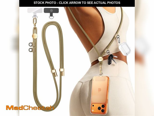 Lot 74-12703307 - Manna Joy 2-in-1 Multi-Function Phone Lanyard with 2 Hanging Loops for Keys &amp; Earbud Case, Premi...