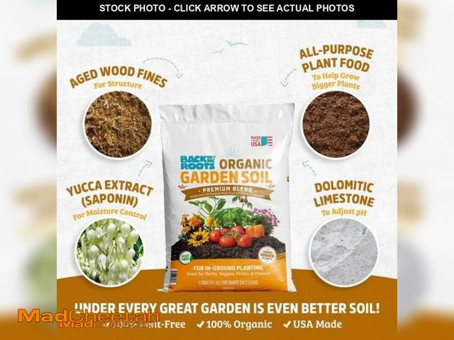 Lot 74-12033842 - Organic Garden Soil (1 cu.ft.) Peat-Free, Blended with Organic Fertilizer - UNUSED