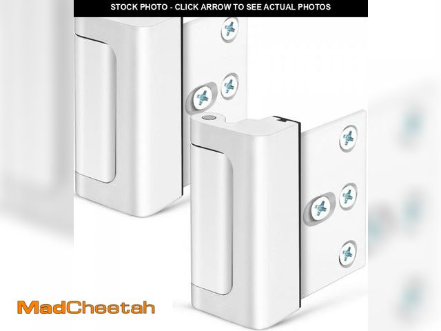Lot 74-11551247 - Home Security Door Lock, Childproof Door Reinforcement Lock for Kids Safety with 3" Stop 4 Screws Wi...