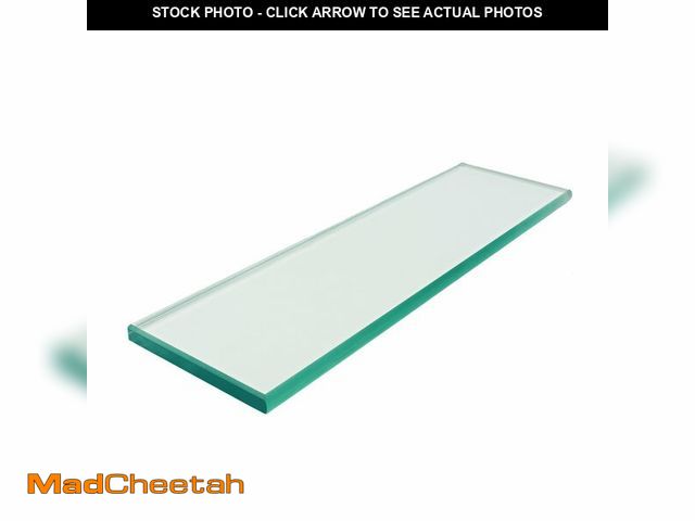 Lot 74-14062073 - M-D Glass Shelf | Tempered Bathroom Shelf 12" x 3-3/8" | Ultra Slim, Break-Resistant, Easy Install |...