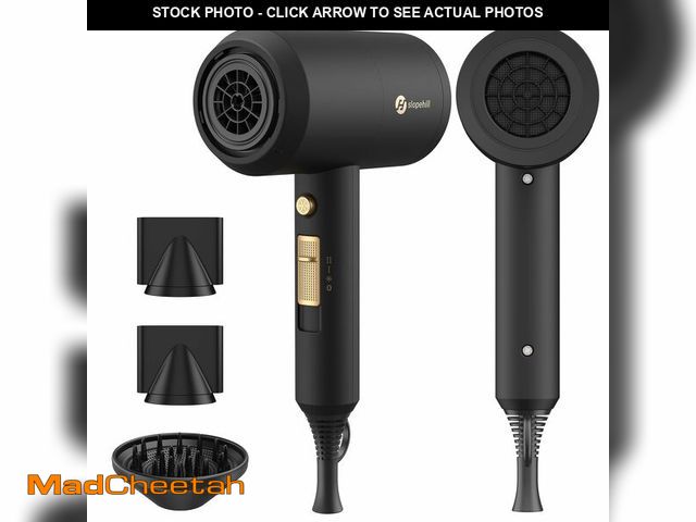 Lot 74-14385164 - slopehill Professional Ionic Hair Dryer, Powerful 1800W Fast Drying Low Noise Blow Dryer with 2 Conc...