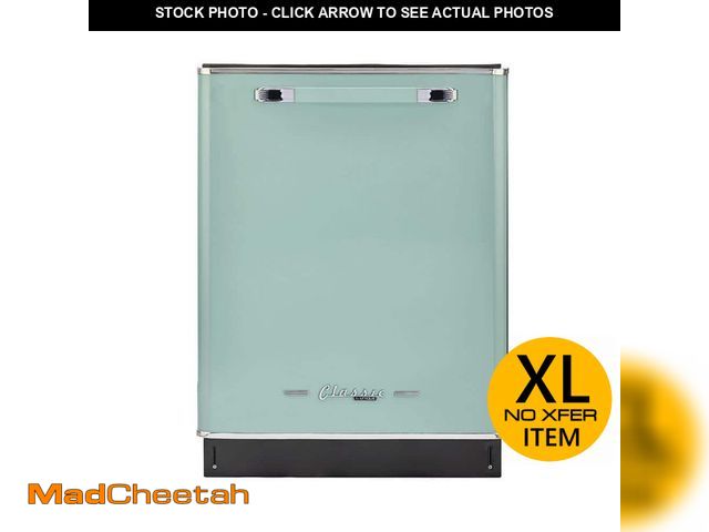 Lot 74-13298759 - Unique Appliances Classic Retro 24 in. in Summer Mint Green Top Control Dishwasher with Stainless St...