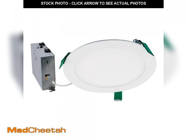 Lot 74-12410461 - HALO HLB 8 in. Adjustable CCT Canless IC Rated Dimmable Indoor, Outdoor Integrated LED Recessed Ligh...