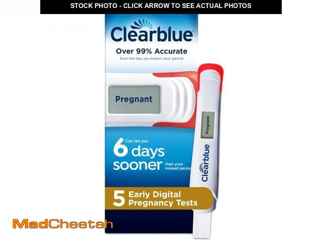 Lot 74-12304946 - Clearblue Early Digital Pregnancy Test, Early Detection at Home Pregnancy Test, 5 Ct - UNUSED
