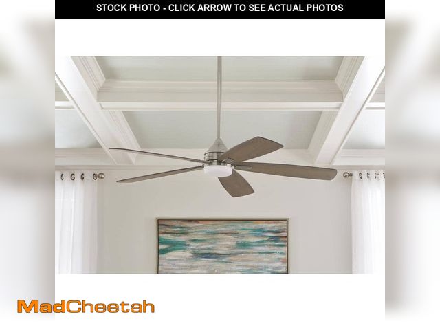 Lot 74-12804263 - Home Decorators Collection Beckford 52 in. Indoor Brushed Nickel Ceiling Fan with Adjustable White I...