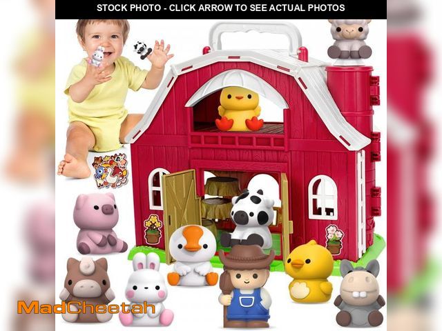 Lot 74-11552345 - KMUYSL Toys for 1 2 3 Years Old Boys Girls, Big Red Barn Farm Animal Playset for Boys Girls, Learnin...
