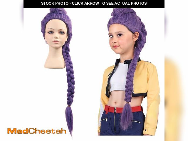 Lot 74-12710691 - ColorGround Long Purple Braid Cosplay Wig for Halloween Party Costume (Purple) - USED
