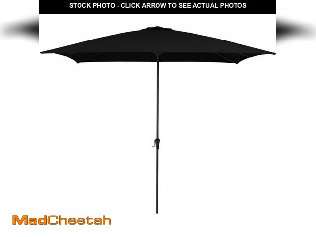 Lot 74-12153529 - MEWAY 8x10 ft Rectangular Patio Umbrella Outdoor Umbrella with Crank, Table Market Umbrella 6 Sturdy...