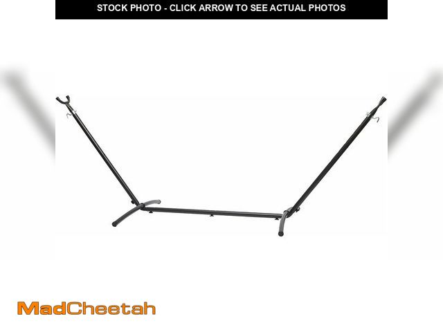 Lot 74-14250605 - (MISSING HARDWARE) Basics 2 Person Heavy Duty Portable Sturdy Hammock Stand for Outside, Easy Assemb...