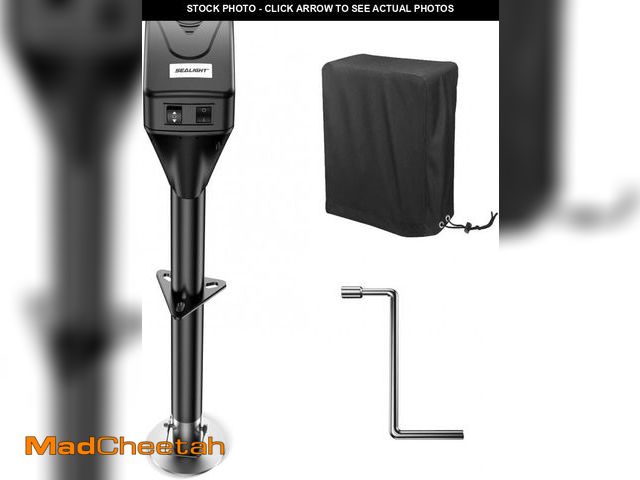 Lot 74-12287994 - SEALIGHT Electric Trailer Jack to 5000lbs,Heavy Duty Electric Tongue Jack,12V DC and LED Light,9.84"...
