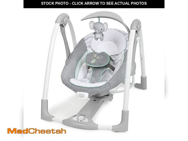 Lot 74-12760204 - Ingenuity ConvertMe 2-in-1 Compact Portable Automatic Baby Swing &amp; Infant Seat, Battery-Saving V...