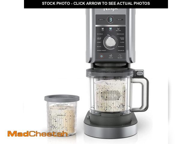 Lot 74-12088403 - Restored Ninja CREAMi Deluxe 11-in-1 XL Ice Cream Maker, Silver - UNUSED