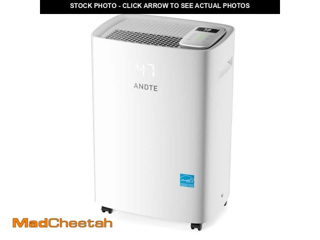 Lot 74-14243008 - KucyBor 80-Pint Dehumidifier for 5,500 sq. ft. White, with Large Bucket, Drain Hose, Auto Defrost, f...