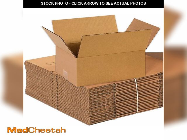 Lot 74-14581695 - BOX USA Shipping Boxes 14L x 10W x 5H 25-Pack Flat Corrugated Cardboard Box for Packing, Moving and ...