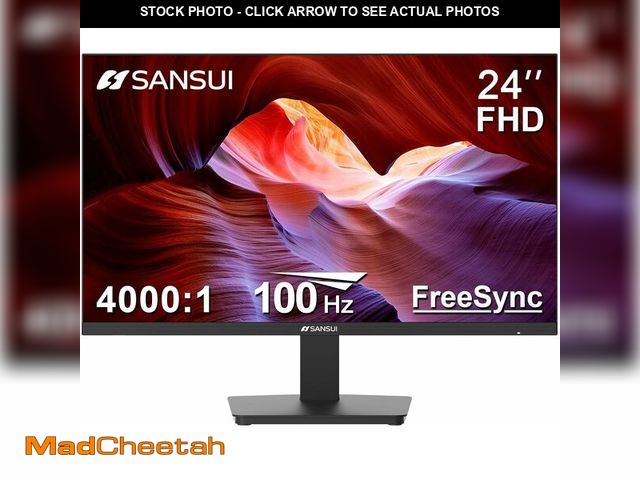 Lot 74-13710467 - SANSUI Monitor 24 Inch 100Hz PC Monitor, HDMI VGA Ports VESA Mount, FHD Computer Monitor Ultra-Slim ...