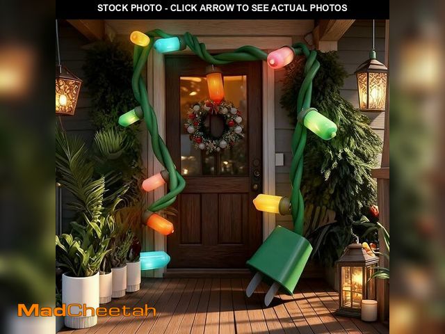 Lot 74-13583891 - Fokuboo Christmas Decorations - 17Ft Christmas Giant Socket String Lights, with C26 Waterproof Jumbo...