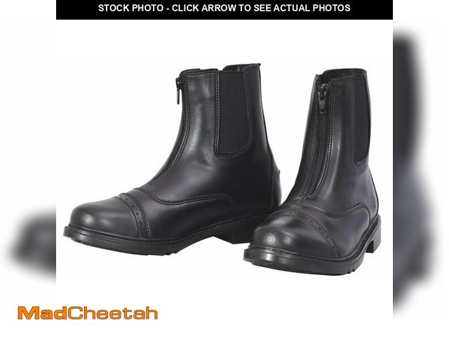 Lot 74-12706754 - TuffRider Women's Starter Front Zip Paddock Boots, Black, 6.5 - USED