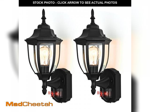 Lot 74-12311023 - odorpower Porch Lights Outdoor Motion Sensor Wall Sconce Anti-Rust Aluminum, Exterior Outdoor Wall L...