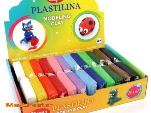 Lot 74-11555102 - Pepy Plastilina Reusable and Non-Drying Modeling Clay Gift Set; Set of 24 Bars, 1.4 Ounce Each, 2 Ea...