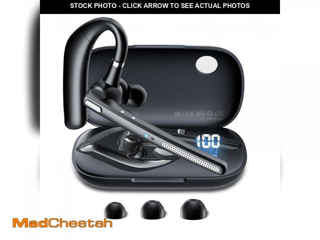 Lot 74-12214618 - COTOE Bluetooth Headset V5.3, Wireless Earpiece with 500mAh Charging Case Hand-Free Headphones Noise...